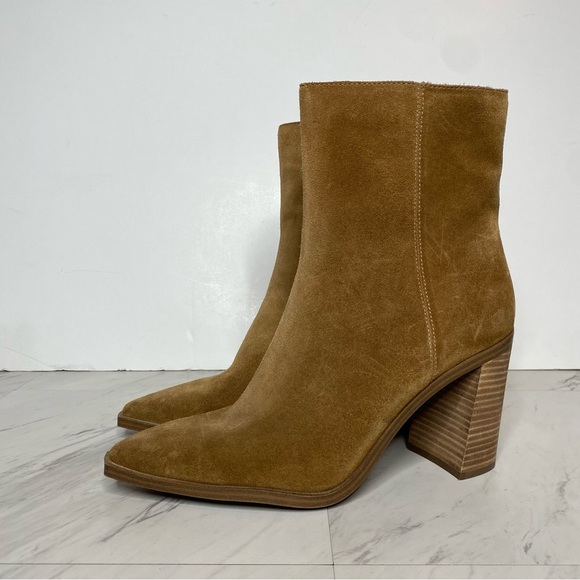 Steve Madden Sparrow Brown Suede Heeled Bootie 11M - Picture 15 of 15